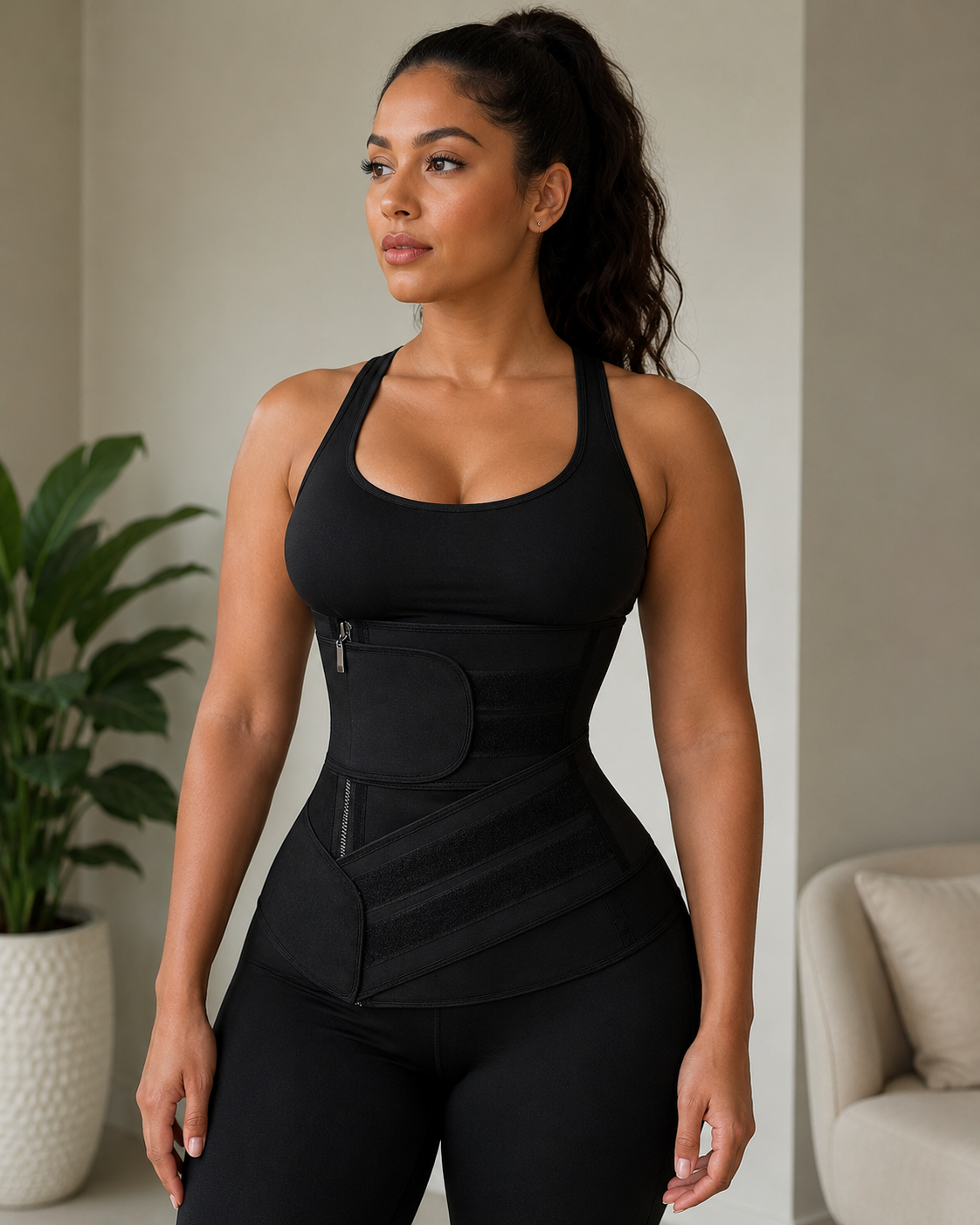 Front Zipper Adjustable Waist Trainer